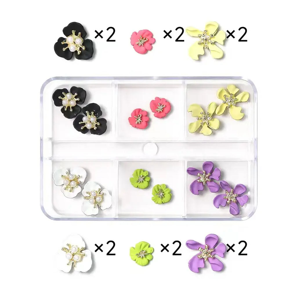 Mixed 3D Nail Art Flower Kawaii Charms