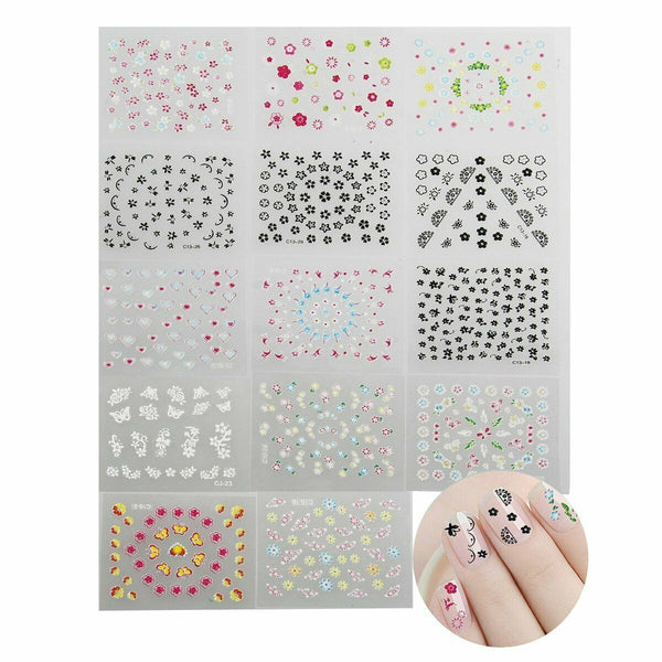 Tinksky 3D Design Self-adhesive Nail Stickers