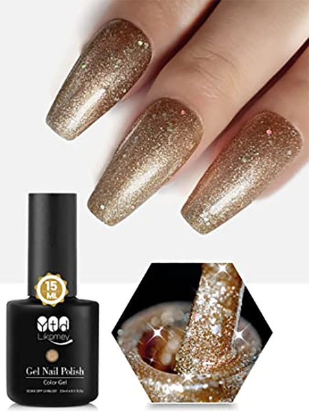 Was searching for the perfect Champagne Nail Polish Color and I've found  it. Champagne and Brown Glitter Nails using …