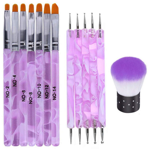 UV Gel Acrylic Nail Art Brush Set by Kalolary