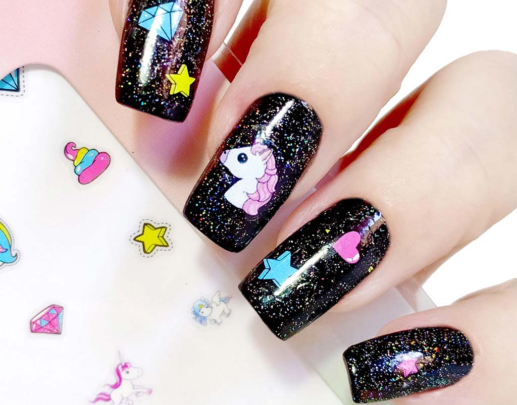 Unicorn Decals, Stickers, and Press-on Nails