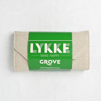 Lykke Grove Bamboo 5 inch Interchangeable Knitting Needle Set Beige Jute Canvas