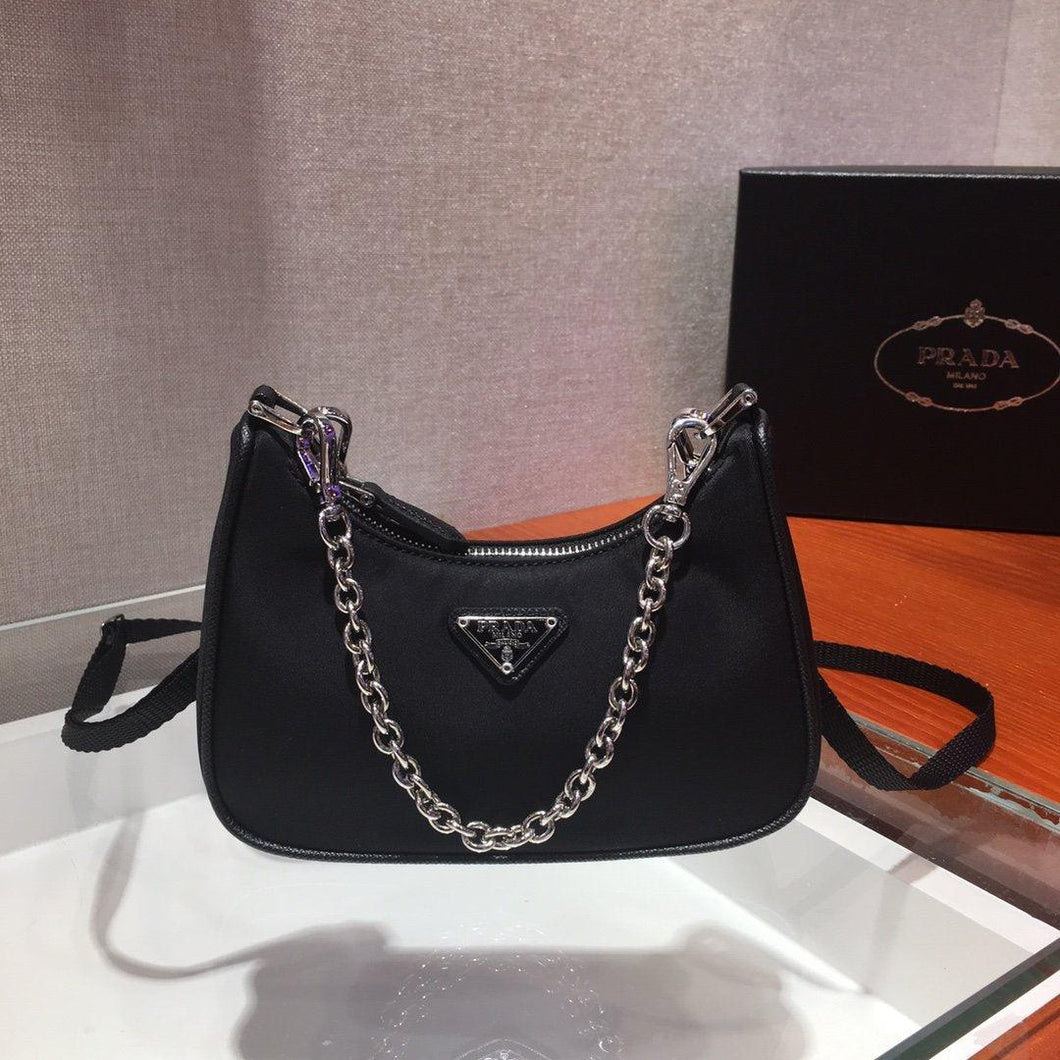 PRADA Tessuto Nylon Mini Re-Edition 2000 Shoulder Bag Black