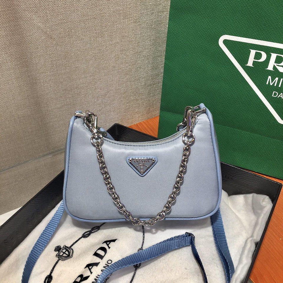 PRADA Tessuto Nylon Mini Re-Edition 2000 Shoulder Bag Astral Blue– Relux  Shop