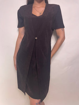 80s microsuede dress, Size 12