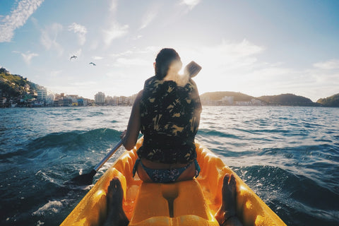 donna in kayak