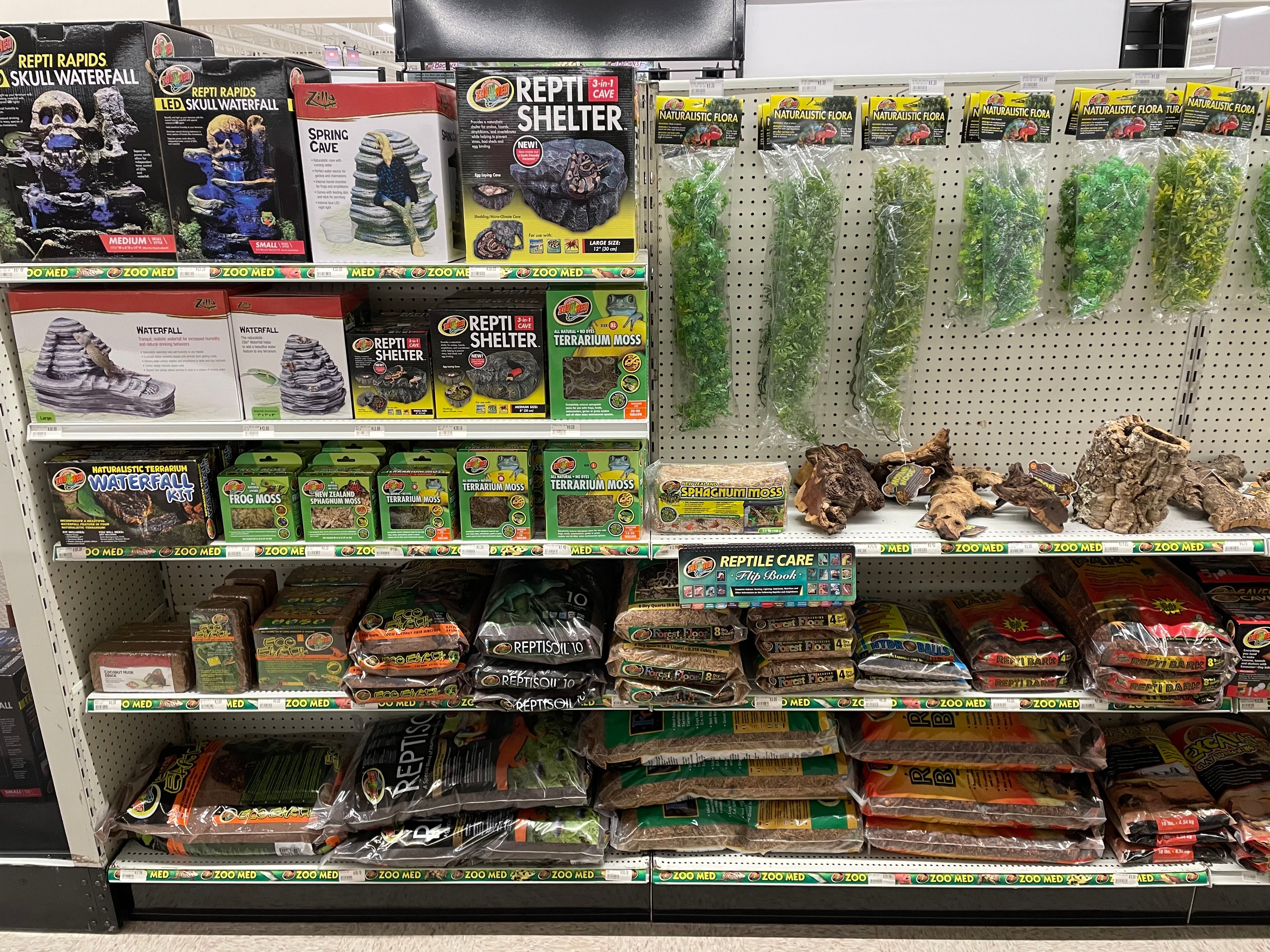 photo of reptile products we have for sale