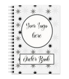 Add your own logo grey / black star design (5) order book (Multiple options)