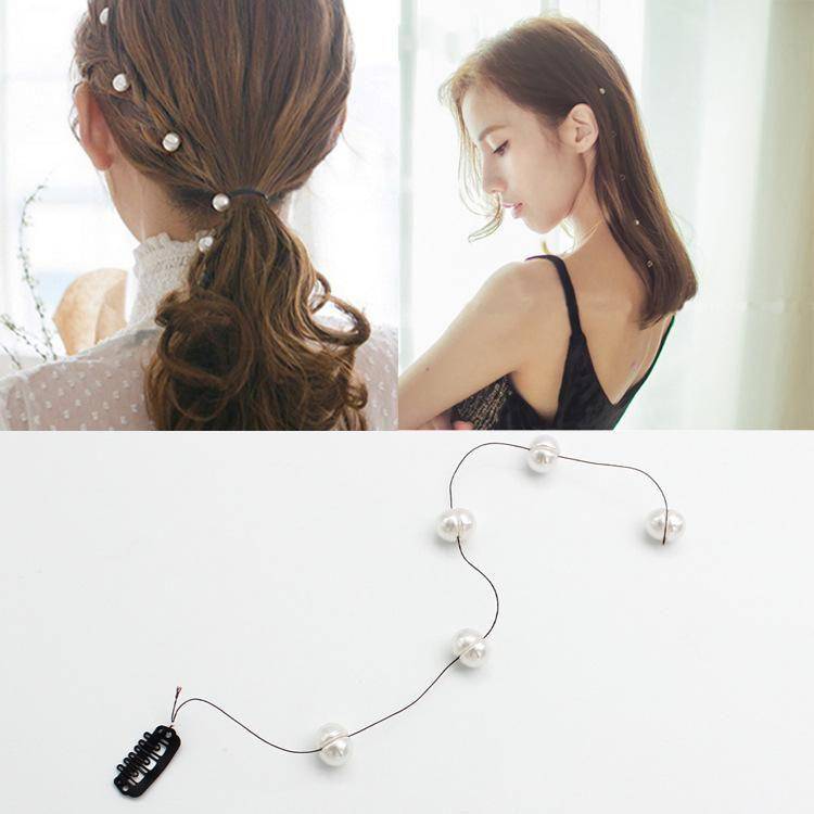 Invisible Hair Clip Faux Pearl Beaded  Sweet  Hair Accessory!