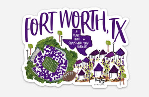 Fort Worth, TX Sticker - Memory Lane Monograms