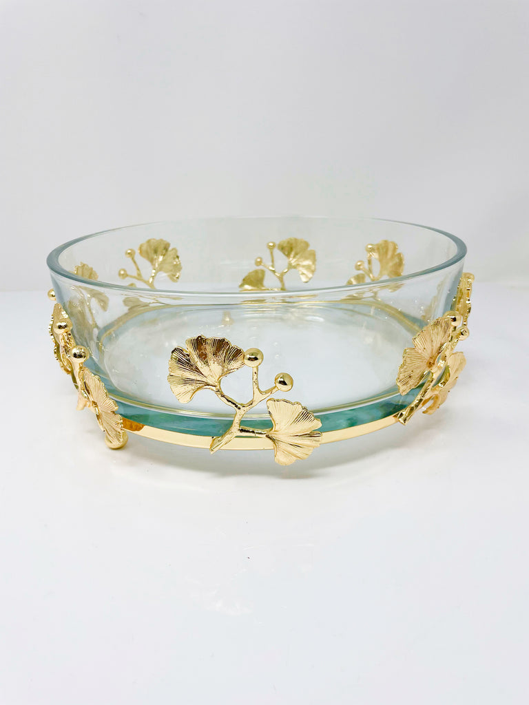 GOLDEN BUTTERFLY ROUND BOWL