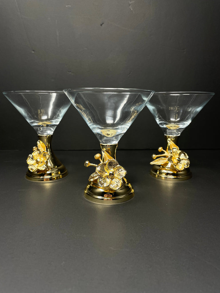 Buy ROYALSTUFFS Set of 2 Golden Plated Brass Wine Glass, Metal