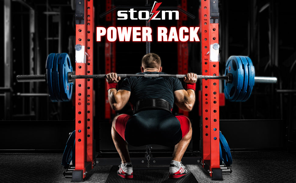 STOZM 3”x3” Multi-Functional Power Cage Rack Supports 1600lbs and LAT
