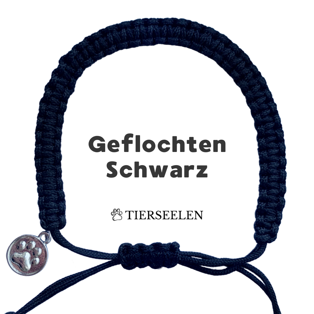 Geflochtenes Armband - Schwarz - Tierseelen product image