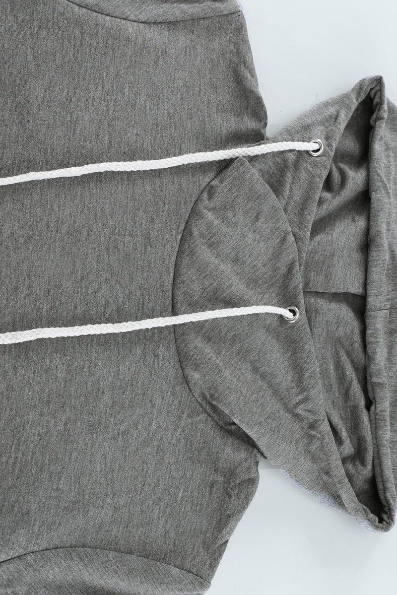 Long Sleeve Hoodie with Rope Drawstring