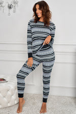 Faire Isle Print Long Sleeve Pajama Set