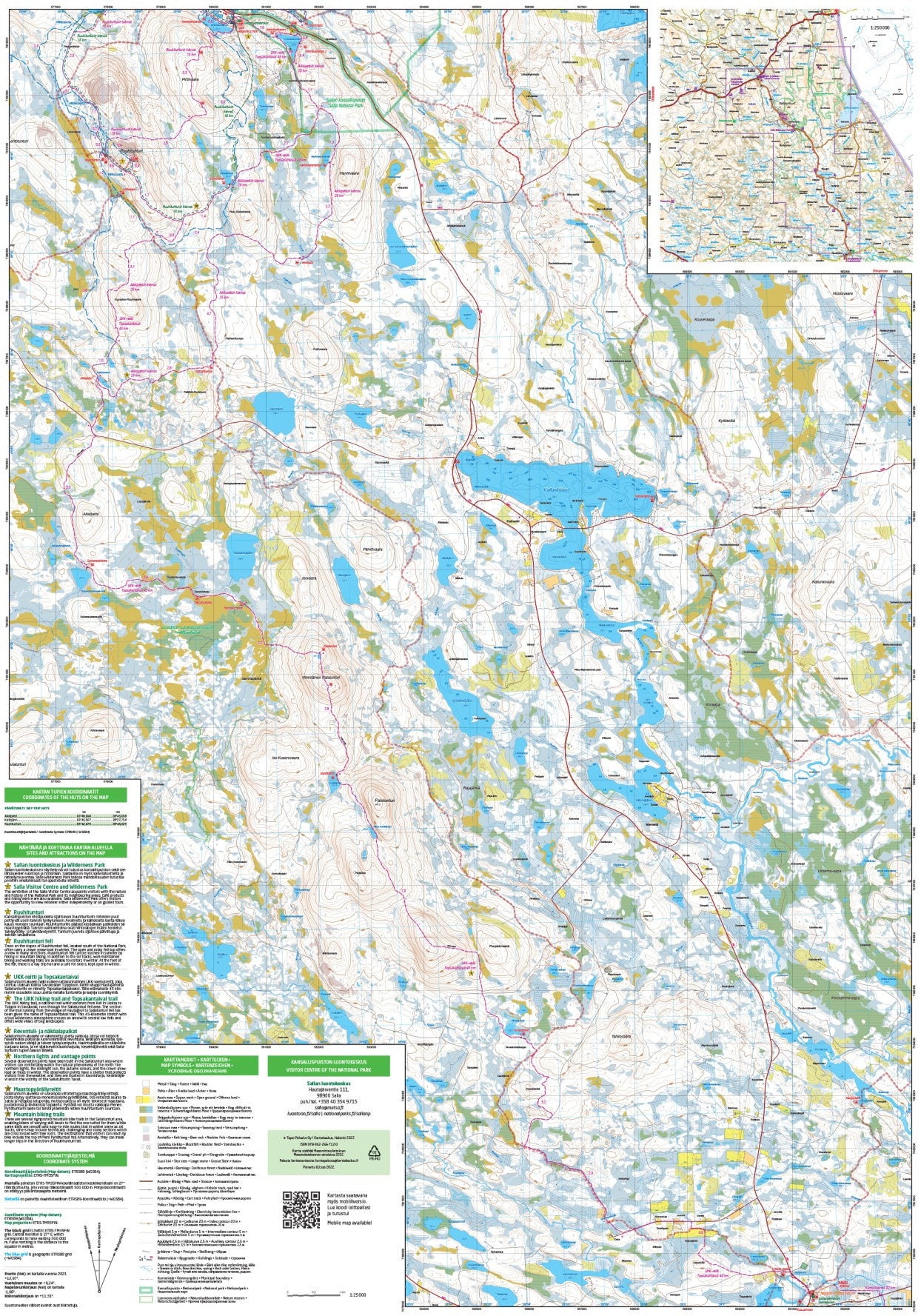 Sallatunturi outdoor map 1:25,000 – Salla -in the middle of nowhere
