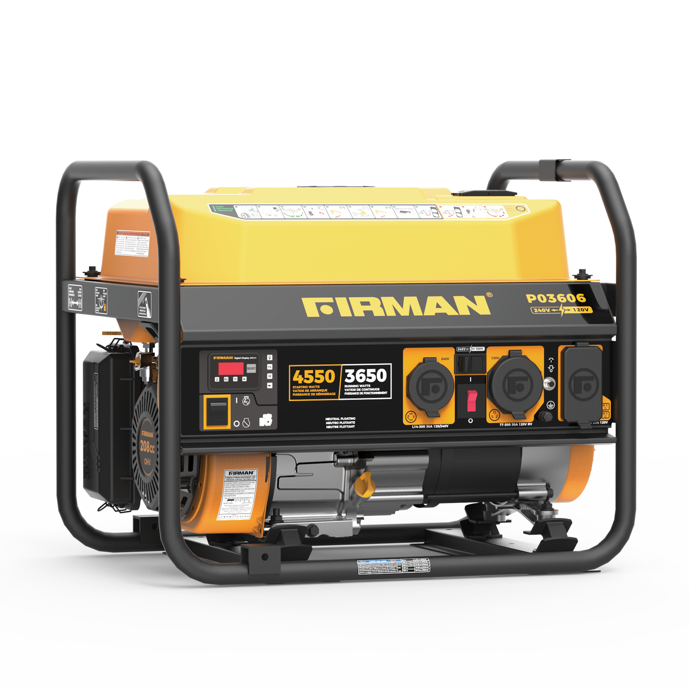 Gas Portable Generator 4550W Recoil Start 120/240V – FIRMAN Power
