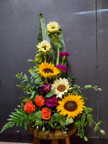 Everyday arrangement made using cut flowers from Maple Park Farm located in Tofield, AB.  Designed by Urban Bloom in Vegreville, AB