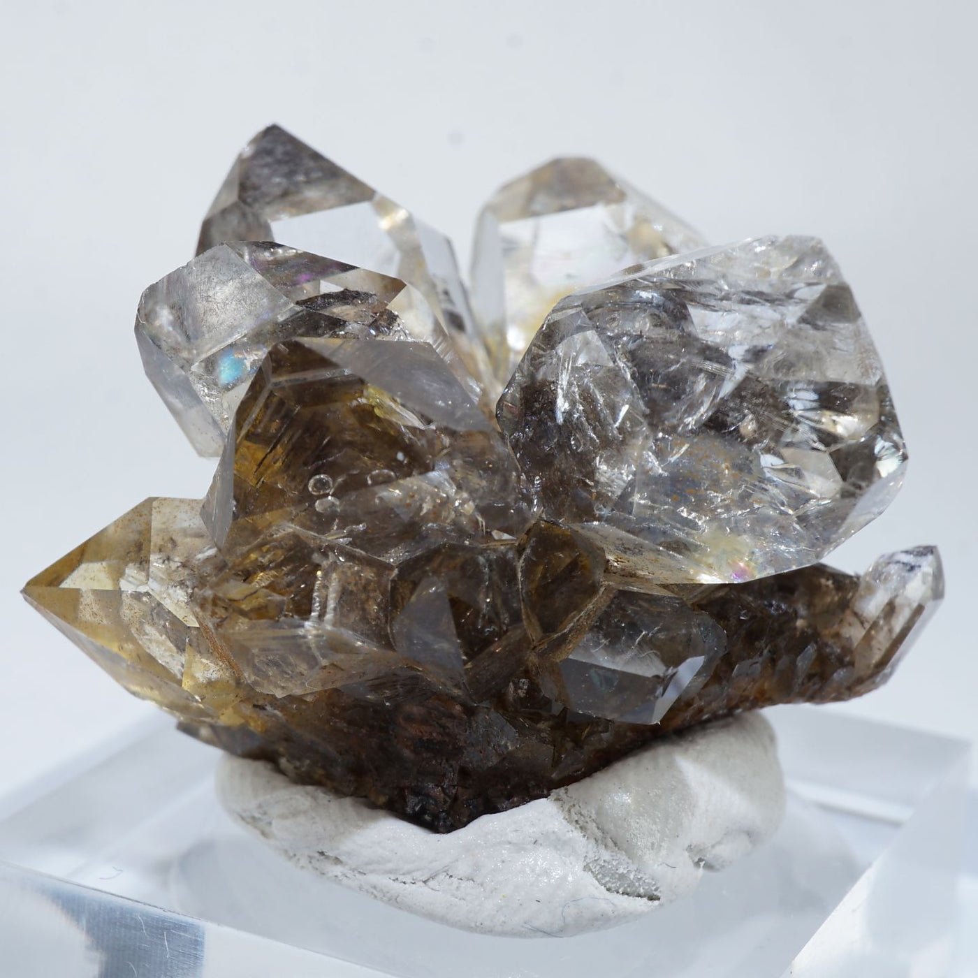 ニューヨーク産 スモーキー ハ―キマ―ダイヤモンド 水晶 鉱物標本