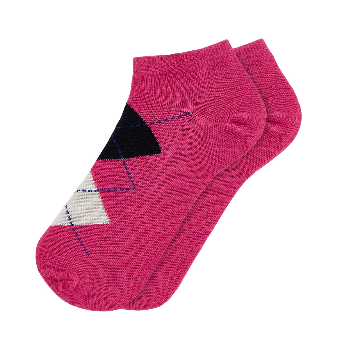 Womens Ankle Length Argyle Printed Socks 1.0