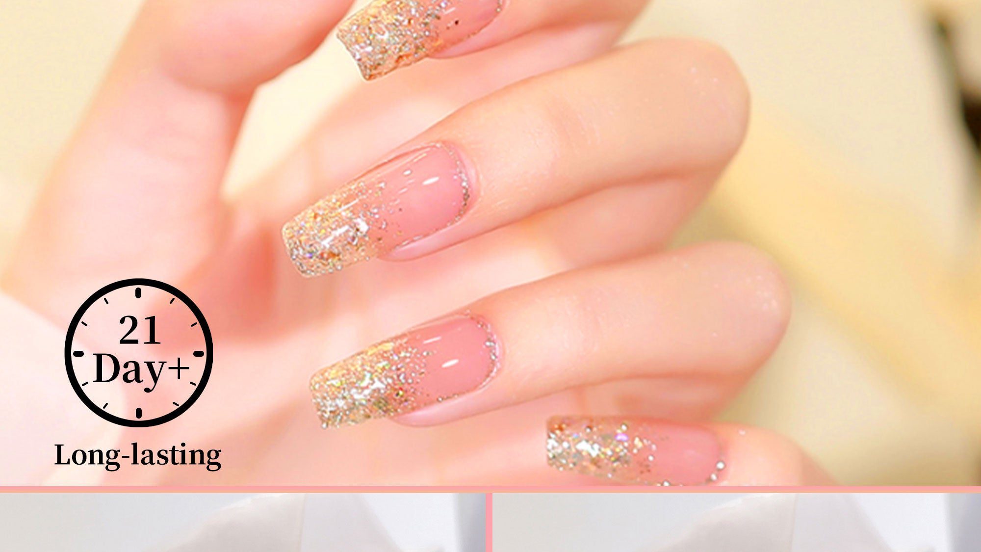 gold french tip nails