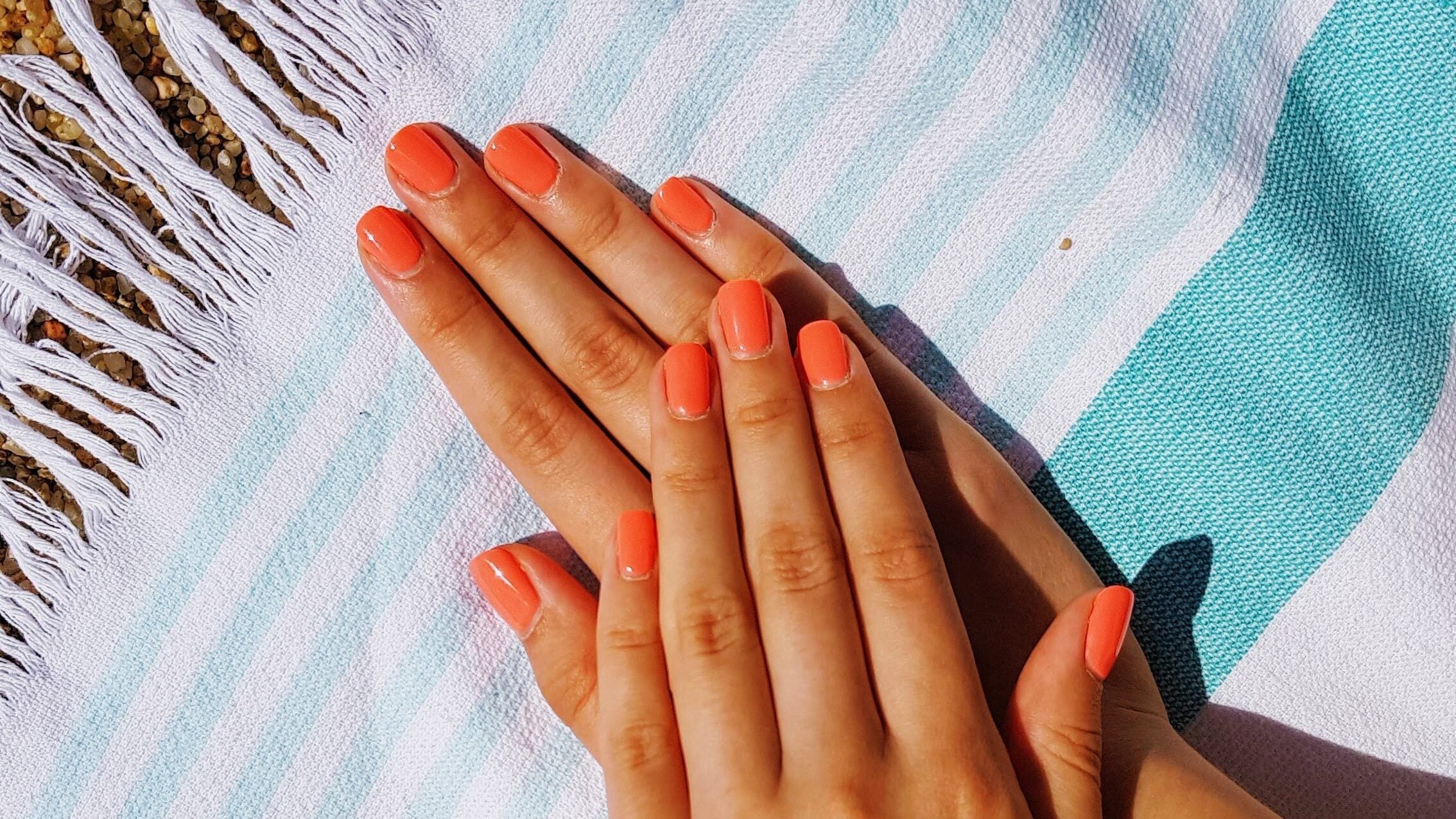 orange ombre nails