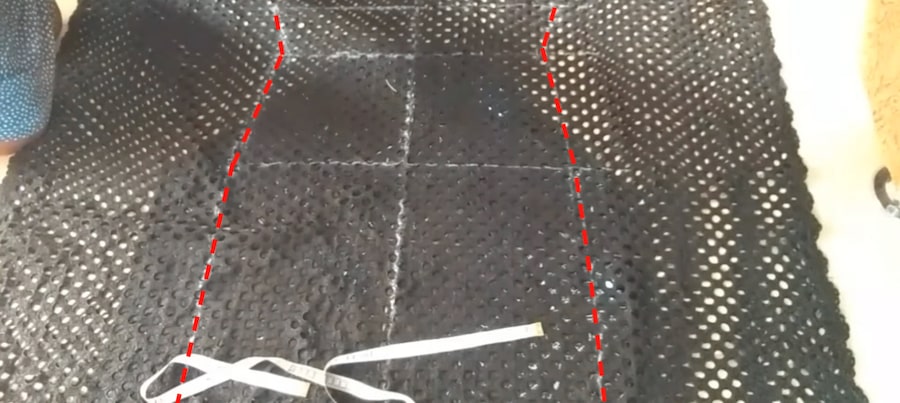 tracé de couture tissu