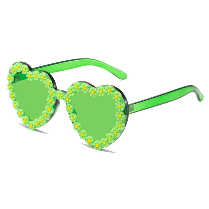 Wholesale Youth Shaped HD Sunglasses Heart Shaped Sunglasses Creation JDC-SG-HongW007