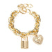 Bulk Jewelry Wholesale gold alloy coarse chain lock head bracelet JDC-BT-D487 Wholesale factory from China YIWU China