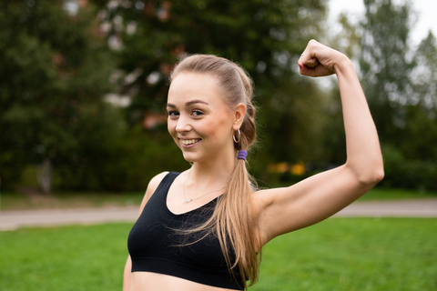 strong, young and healthy girl