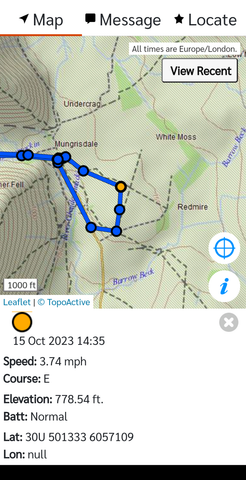 Garmin GPSMap67i Tracking