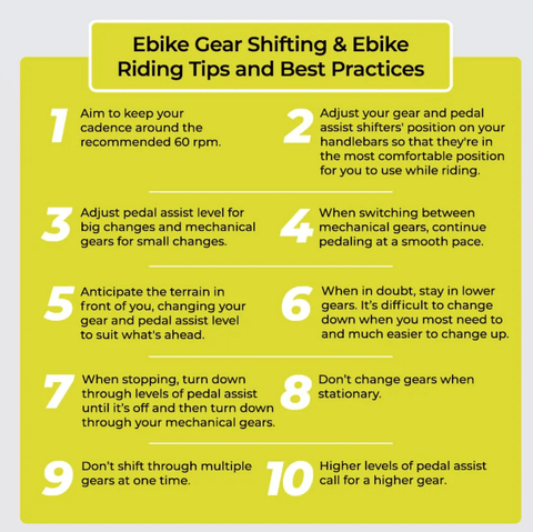 Ebike Gear Shifting & Ebike Riding Tips
