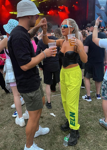 ANNA AT FESTIVAL WEARING ELN DISCO BOTTOMS