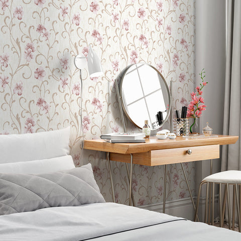 chambre fille fleurie