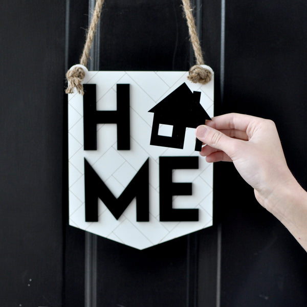 Work from Home Door Sign Whiteboard Hanger with Chalkboard -  Portugal