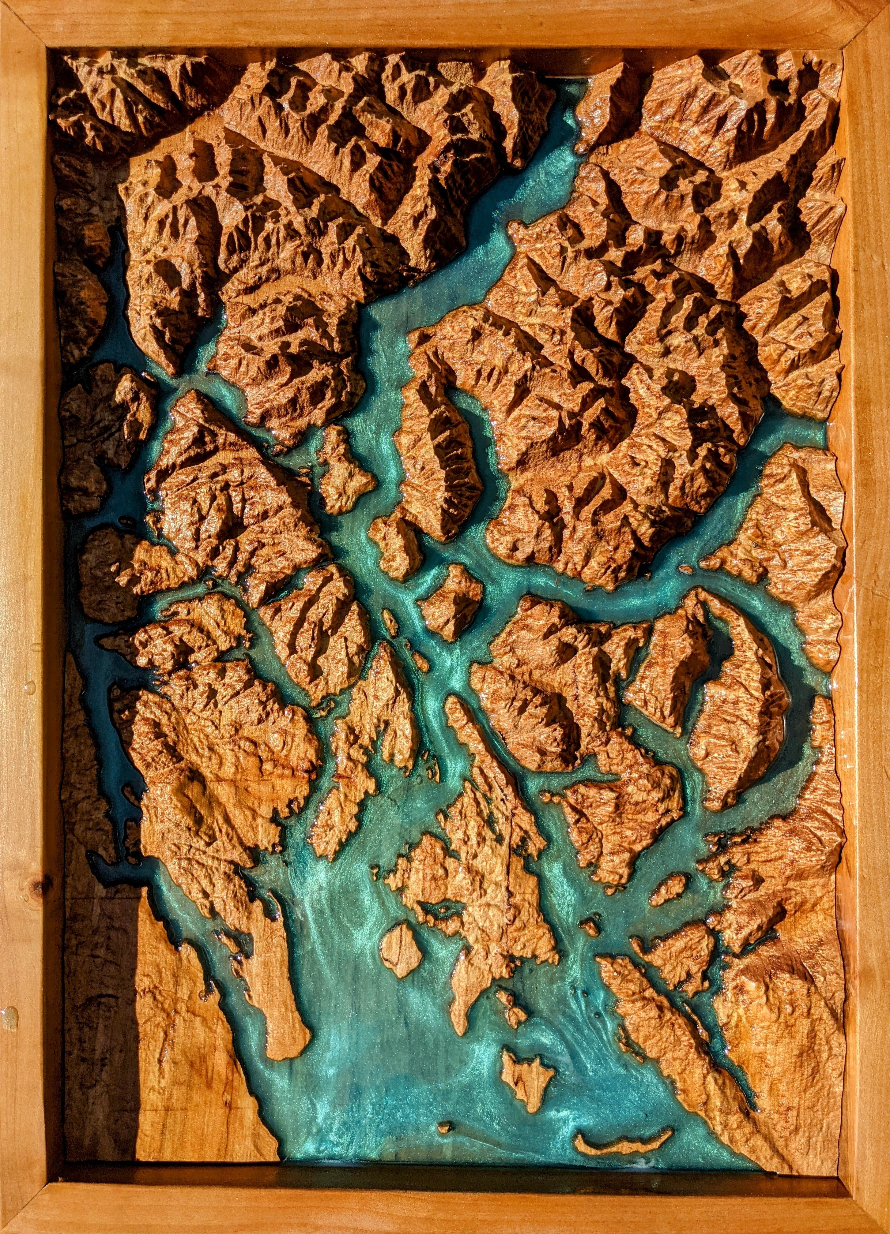 Picture of Desolation Sound wooden map