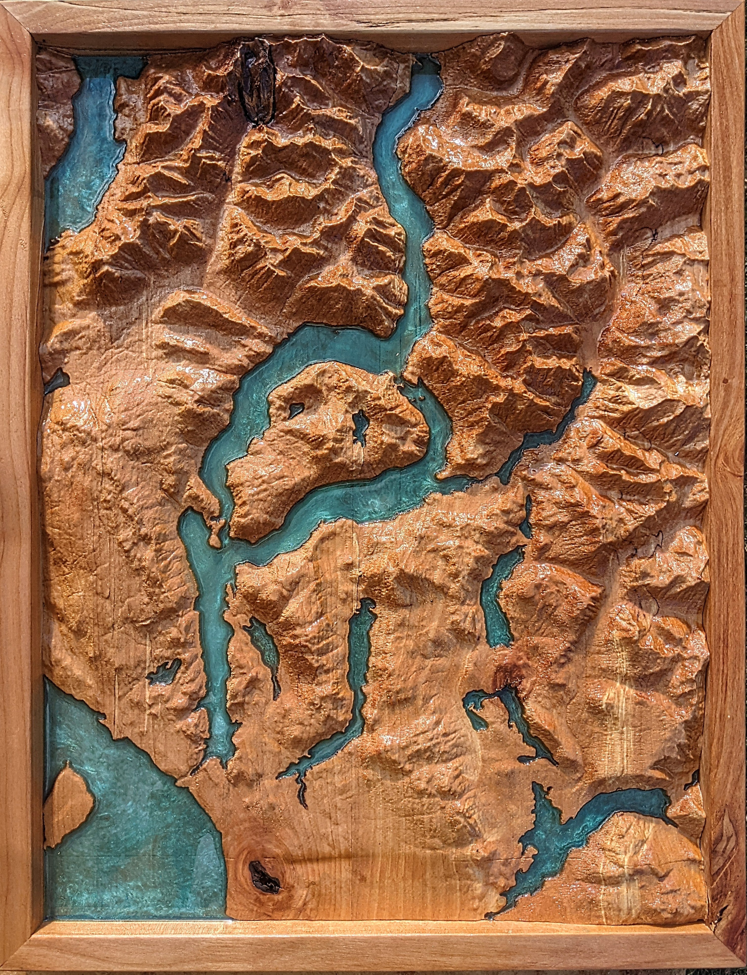 Picture of Powell Lake wooden map