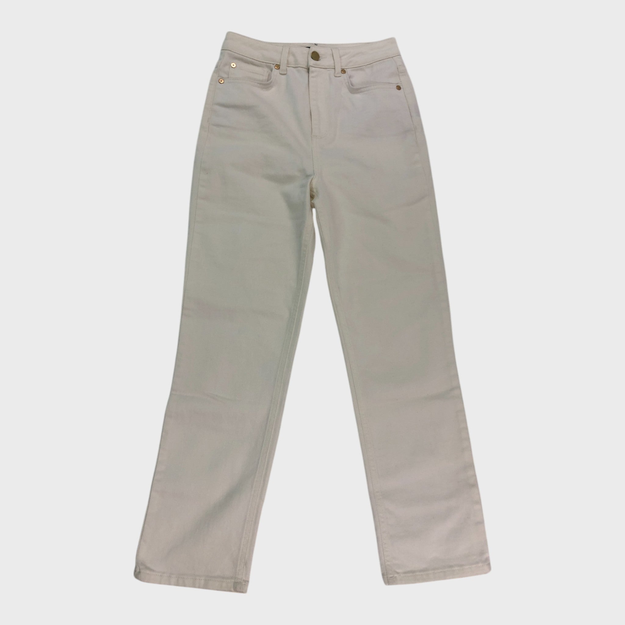 Off White Straight Leg Jeans