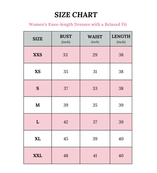 All day size chart