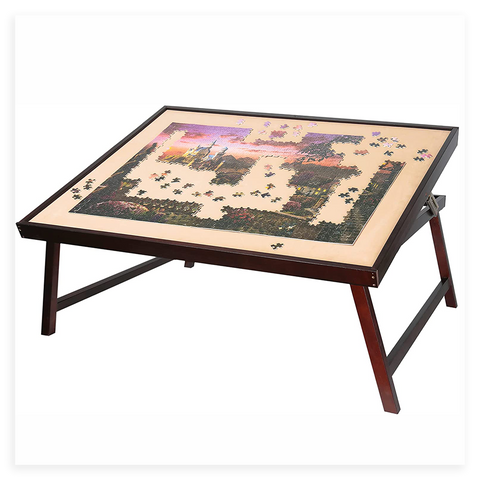  Becko US 1500-piece Jigsaw Puzzle Table with Legs, Adjustable  Puzzle Board with Cover Mat for Adults, 5 Tilting Angle & Height  Adjustment, Stand Up Puzzle Tables, Enclosed with 4 Wheels, Easy