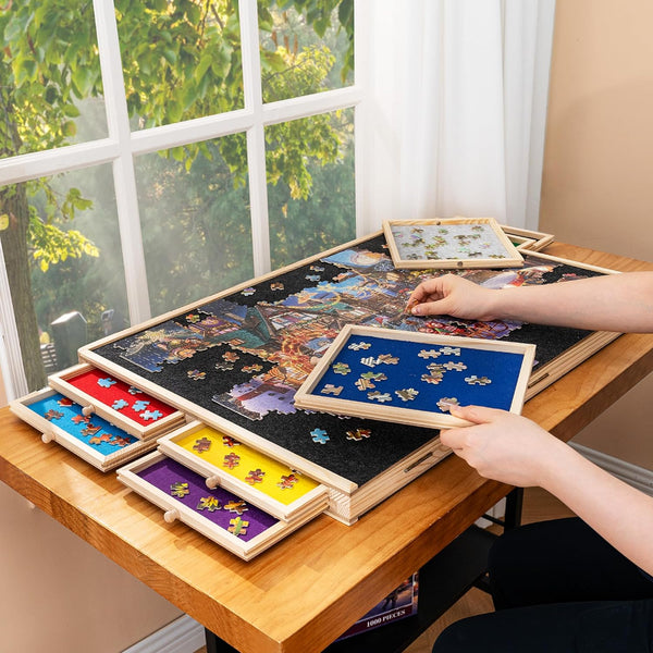 2000 Piece Foldable Puzzle Table with 8 Sorting Tray