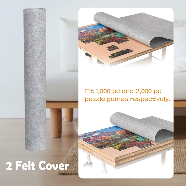 2000 Piece Foldable Jigsaw Puzzle Table with 2 Felt Cover