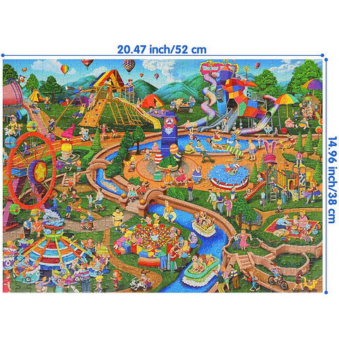 500 Piece Puzzles for Adults Jigsaw Puzzles 500 Pieces Puzzles for Kids and Adults (Theme Park)