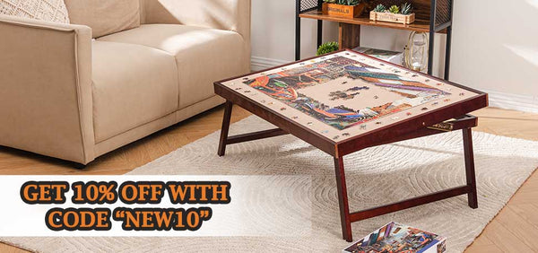 portable jigsaw puzzle table