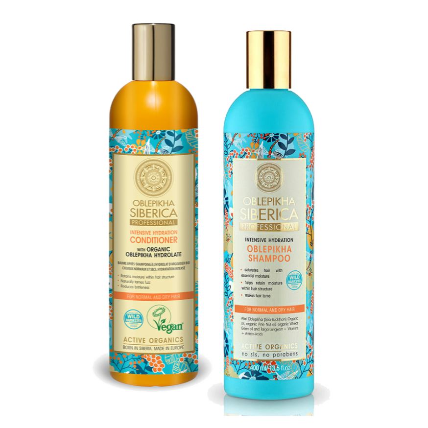 Shampoo + Acondicionador Cabello Normal y Seco Natura Siberica 400 cc