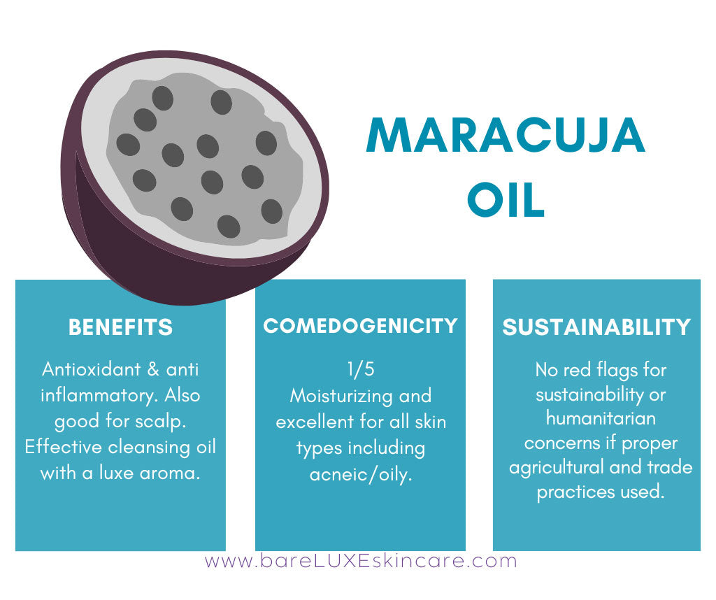 Maracuja Oil for the Face - Infographic by bareLUXE Skincare