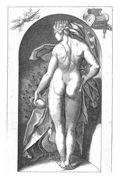 Goddess Juno holding a pomegranate