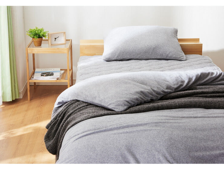 シュガーピンクの-ベッド•パッド 敷きパッ•ド 綿100 日本製 洗える・中