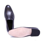 Penny Loafer Slip On Black Formal Leather Shoes For Men